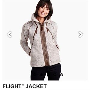 Kuhl Flight Jacket Coat. Soft Luxurious Fleece micro suede accents. Large